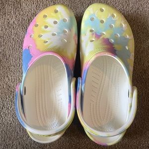 Tie dye Crocs